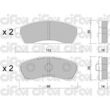 822-410-0 CIFAM Комплект тормозных колодок, дисковый тормоз