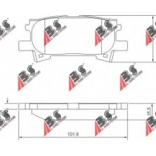 37459 ABS Комплект тормозных колодок, дисковый тормоз