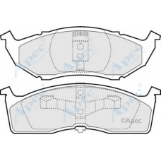 PAD986 APEC Комплект тормозных колодок, дисковый тормоз