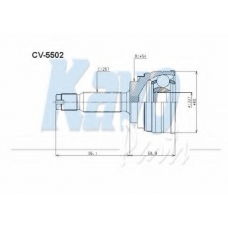 CV-5502 KAVO PARTS Шарнирный комплект, приводной вал