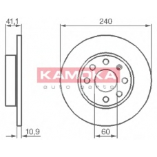 1032258 KAMOKA Тормозной диск