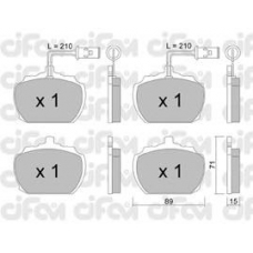 822-678-1 CIFAM Комплект тормозных колодок, дисковый тормоз