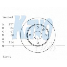 BR-1212 KAVO PARTS Тормозной диск