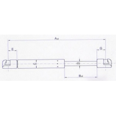 23 14 95-91 JOHNS Газовая пружина, крышка багажник