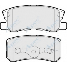 PAD1242 APEC Комплект тормозных колодок, дисковый тормоз