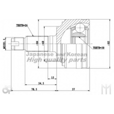 HO-8077I ASHUKI Шарнирный комплект, приводной вал