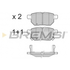 BP3485 BREMSI Комплект тормозных колодок, дисковый тормоз
