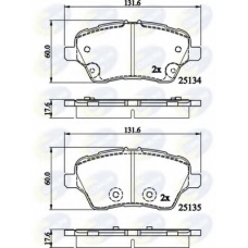 CBP02197 COMLINE Комплект тормозных колодок, дисковый тормоз