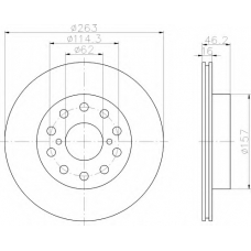 8DD 355 108-711 HELLA Тормозной диск
