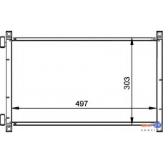 8FC 351 038-321 HELLA Конденсатор, кондиционер