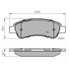 NP2502 NATIONAL Комплект тормозных колодок, дисковый тормоз