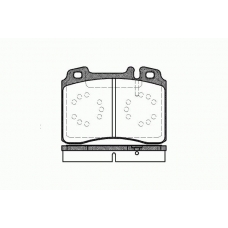 0379 00 KAWE Комплект тормозных колодок, дисковый тормоз