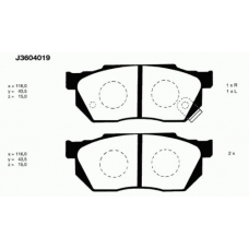 J3604019 NIPPARTS Комплект тормозных колодок, дисковый тормоз