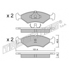 031.0 TRUSTING Комплект тормозных колодок, дисковый тормоз