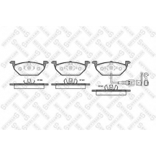 644 021B-SX STELLOX Комплект тормозных колодок, дисковый тормоз