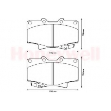 572253B BENDIX Комплект тормозных колодок, дисковый тормоз