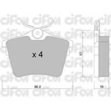 822-602-0 CIFAM Комплект тормозных колодок, дисковый тормоз