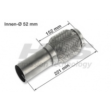 83 00 8464 HJS Гофрированная труба, выхлопная система