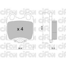 822-758-0 CIFAM Комплект тормозных колодок, дисковый тормоз