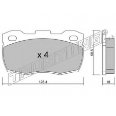 361.0 TRUSTING Комплект тормозных колодок, дисковый тормоз