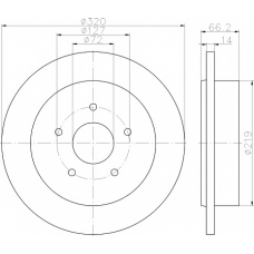 8DD 355 115-501 HELLA PAGID Тормозной диск