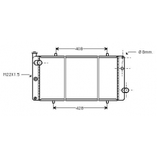 PE2079 AVA Радиатор, охлаждение двигателя