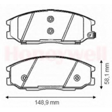 572453B BENDIX Комплект тормозных колодок, дисковый тормоз