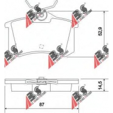 36994 ABS Комплект тормозных колодок, дисковый тормоз
