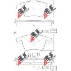 37416 ABS Комплект тормозных колодок, дисковый тормоз