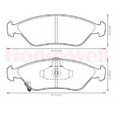 572531B BENDIX Комплект тормозных колодок, дисковый тормоз