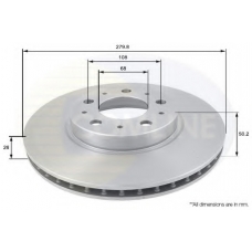 ADC1904V COMLINE Тормозной диск