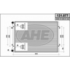 131.077 AHE Радиатор, охлаждение двигателя