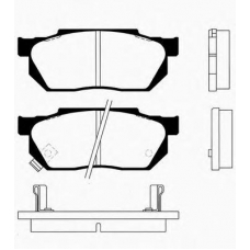 J PA-419AF JAPANPARTS Комплект тормозных колодок, дисковый тормоз