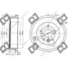 BR1026 DJ PARTS Тормозной барабан
