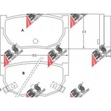 36586 ABS Комплект тормозных колодок, дисковый тормоз