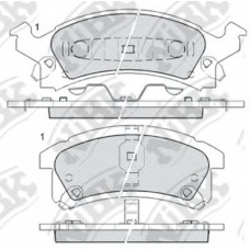 PN0311 NiBK Комплект тормозных колодок, дисковый тормоз