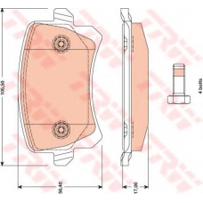 GDB1763 TRW Комплект тормозных колодок, дисковый тормоз