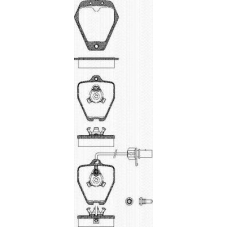 8110 29031 TRISCAN Комплект тормозных колодок, дисковый тормоз