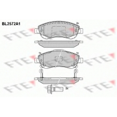 BL2572A1 FTE Комплект тормозных колодок, дисковый тормоз