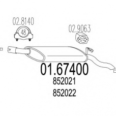 01.67400 MTS Глушитель выхлопных газов конечный