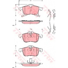 GDB1668 TRW Комплект тормозных колодок, дисковый тормоз