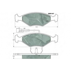 GDB1347 TRW Комплект тормозных колодок, дисковый тормоз
