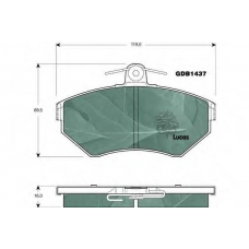 GDB1437 TRW Комплект тормозных колодок, дисковый тормоз