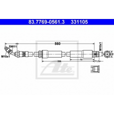 83.7769-0561.3 ATE Тормозной шланг