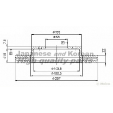 N013-77 ASHUKI Тормозной диск