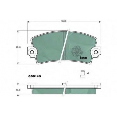GDB149 TRW Комплект тормозных колодок, дисковый тормоз