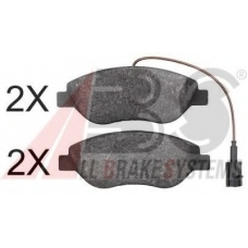 37818 ABS Комплект тормозных колодок, дисковый тормоз