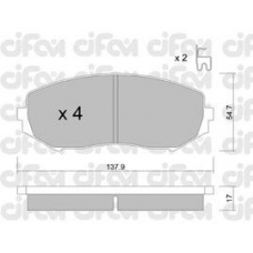 822-766-0 CIFAM Комплект тормозных колодок, дисковый тормоз