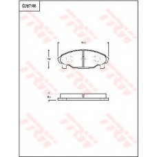 GDB7188 TRW Комплект тормозных колодок, дисковый тормоз