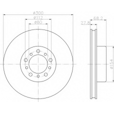 8DD 355 100-981 HELLA Тормозной диск